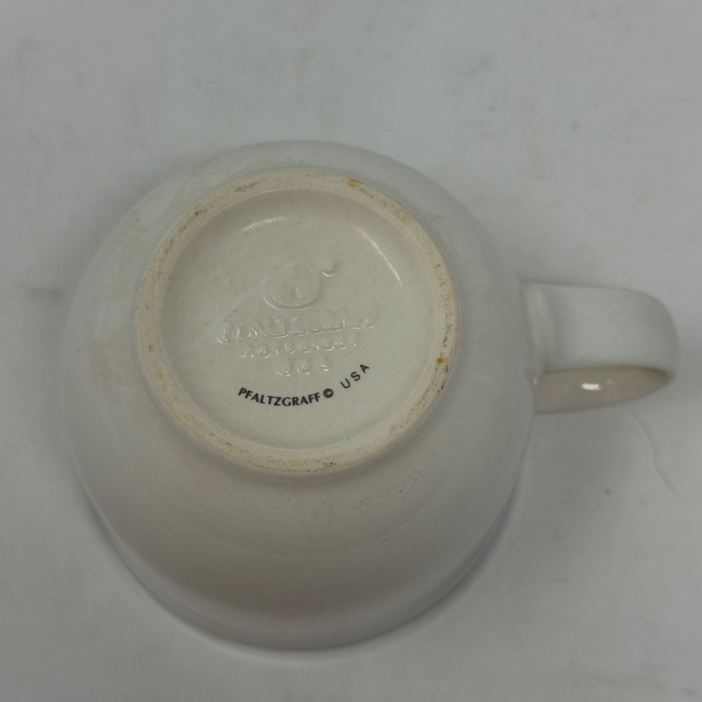 Vtg Pfaltzgraff Hopscotch 2 Coffee Mugs Cherry Plum Stoneware Retro USA Cottage - Picture 8 of 14